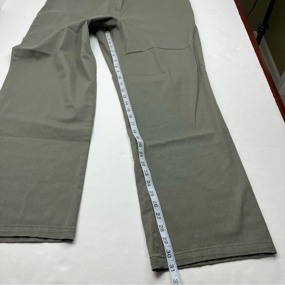 Duck Head‎ Stretch Twill Pant Womens Size 18 Green Pockets Preppy NEW